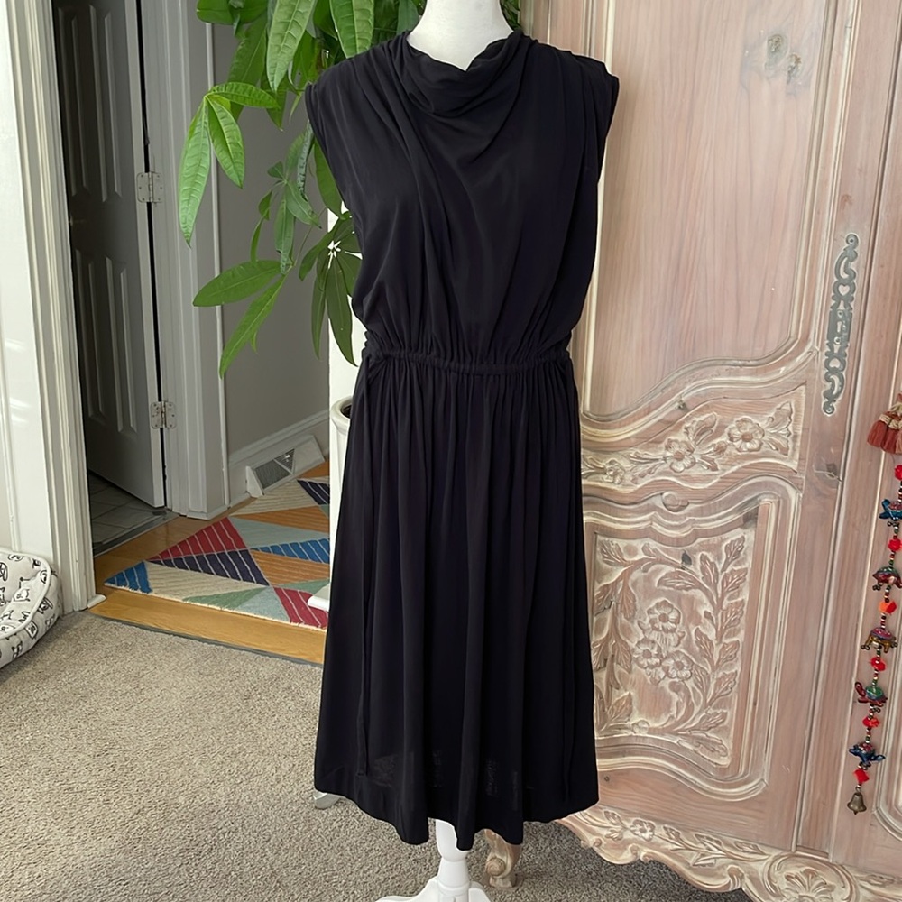 COS Cowl Neck Cotton Dress - Picture 5 of 10